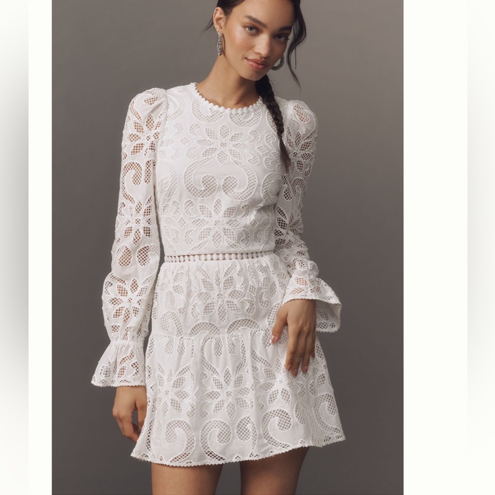 Nwt SAYLOR White eyelet Lace Dress